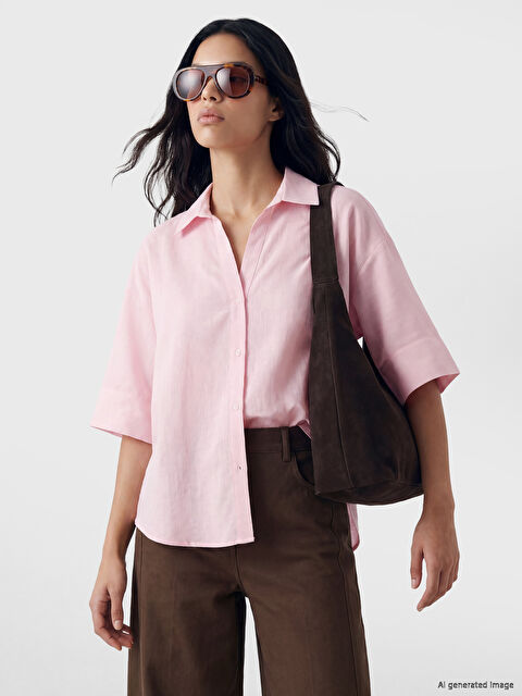 LCW Vision Oversize Kadın Gömlek