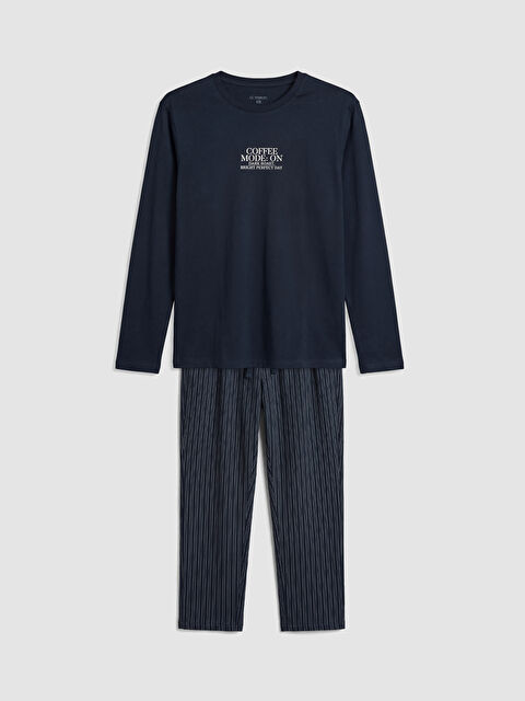 LC WAIKIKI Standart Kalıp Baskılı Erkek Pijama Takım
