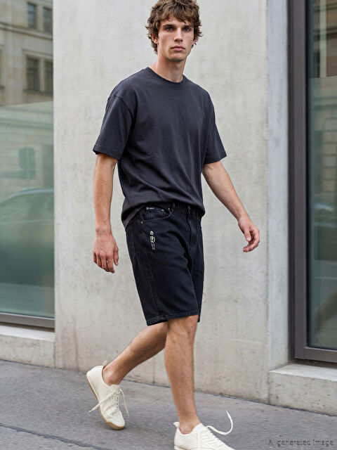 XSIDE Standart Kalıp Erkek Jean Şort