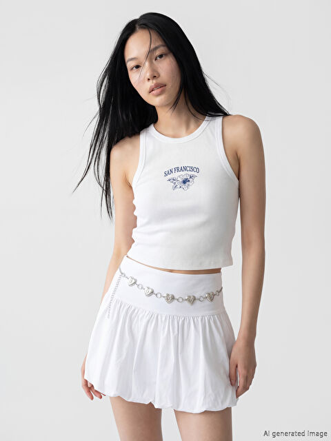 XSIDE San Francisco Baskılı Kadın Crop