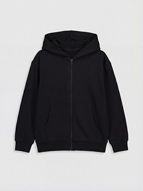 LCW Kids Kapüşonlu Kız Çocuk Fermuarlı Sweatshirt