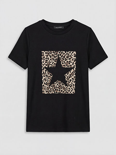 LCWAIKIKI Classic Bisiklet Yaka Desenli Bluz - S6S111Z8-CVL