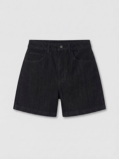 Natuvera Yüksek Bel Kadın Jean Şort