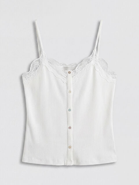 LCW Vision İp Askılı Dantel Detaylı Kadın Atlet