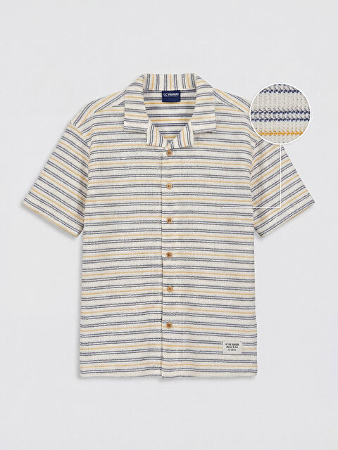 LCW Kids Çizgili Erkek Çocuk Gömlek