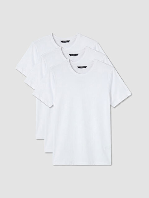 XSIDE Slim Fit Esnek Basic Erkek Tişört 3'lü