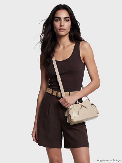 LCW ACCESSORIES Deri Görünümlü Kadın Omuz Çantası