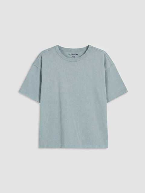 LCW Kids Bisiklet Yaka Desensiz Erkek Çocuk Tişört