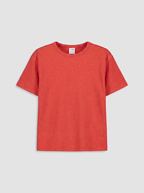 LCW Kids Bisiklet Yaka Bol Fit Erkek Çocuk Tişört