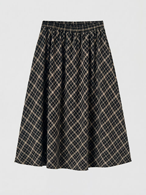 LCW Kids Ekose Kız Çocuk Kloş Etek