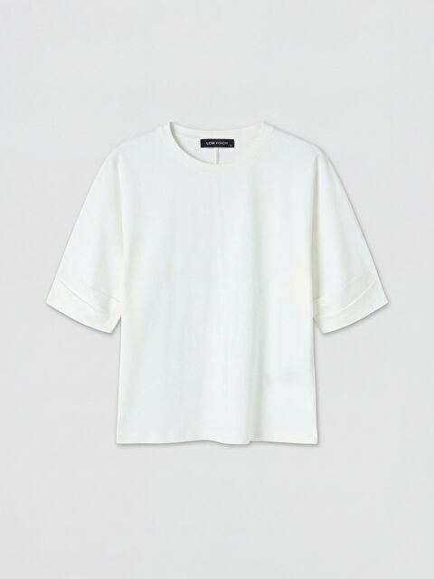 LCW Vision Bisiklet Yaka Kadın Tişört