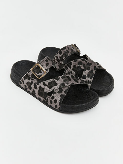 LCW STEPS Leopar Desenli Kadın Sandalet