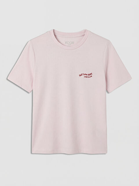 KOOR SPORT Nakışlı Soft Touch Kadın Spor Tişört