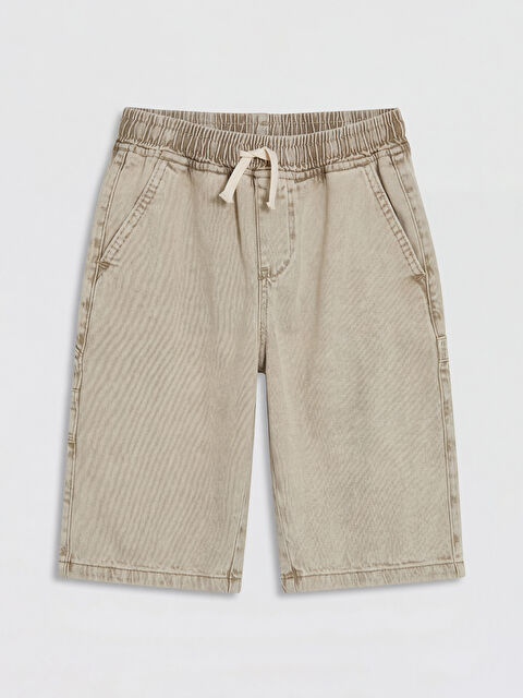 LCW Kids Beli Lastikli Erkek Çocuk Jean Şort