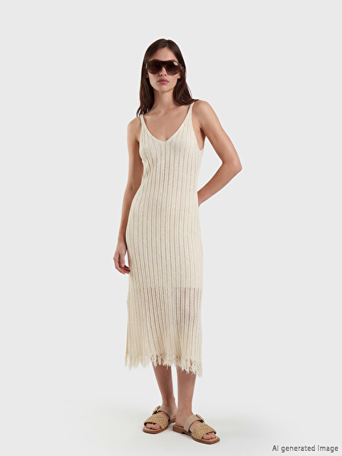 lace dress beach cover up Spaghetti Strap Knit Beach Dress main image 0