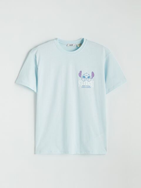 XSIDE Bisiklet Yaka Stitch Baskılı Kadın Tişört