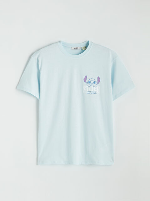 XSIDE Bisiklet Yaka Stitch Baskılı Kadın Tişört