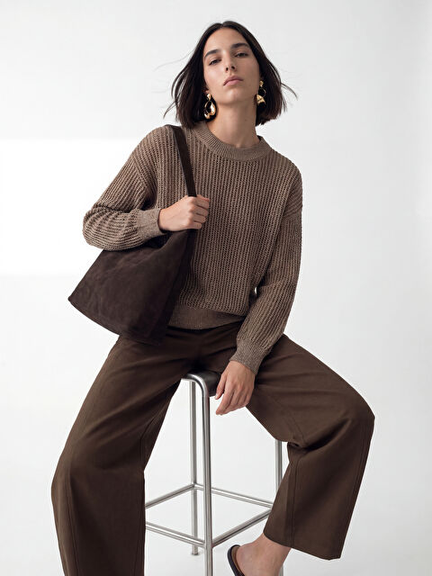 LCW Vision Bisiklet Yaka Ajurlu Kadın Triko Kazak