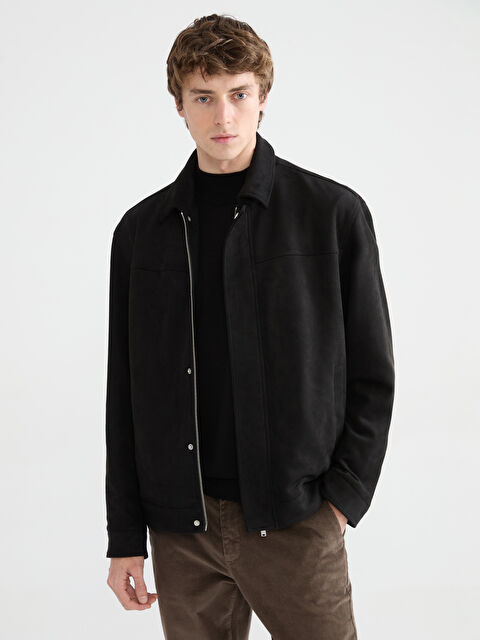 SOUTHBLUE Gömlek Yaka Süet Görünümlü Erkek Mont - W60426Z8-CVL