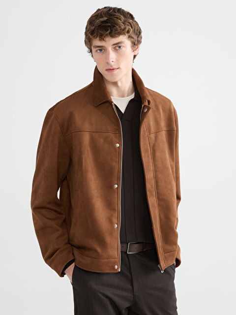 SOUTHBLUE Gömlek Yaka Süet Görünümlü Erkek Mont - W60426Z8-HLT