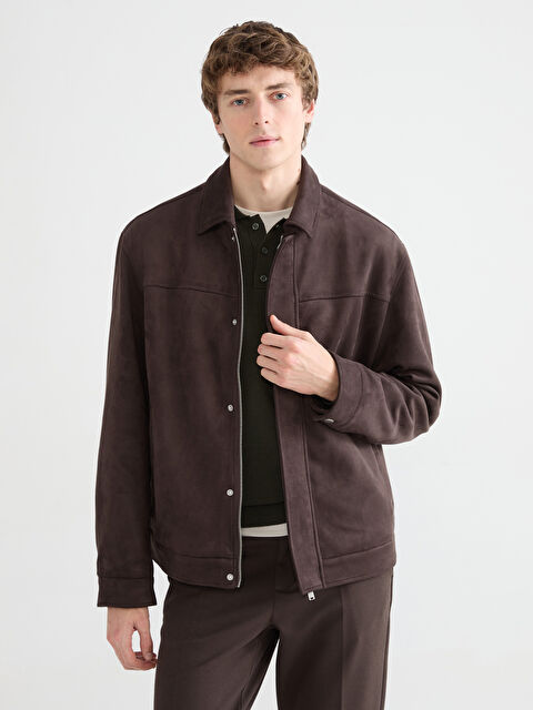 SOUTHBLUE Gömlek Yaka Süet Görünümlü Erkek Mont - W60426Z8-YD6