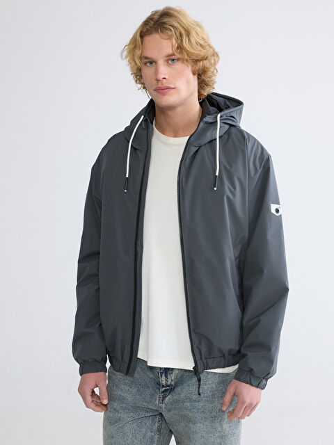 XSIDE Relaxed Fit Hooded Men's Coat - W60770Z8-JPT