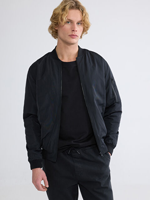 XSIDE Мъжко бомбер яке с бейзболна яка, редовен силует - W60774Z8-CVL
