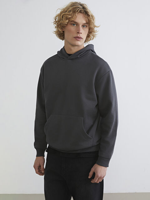 XSIDE Kanguru Cepli Erkek Kalın Hoodie - W60852Z8-VX9