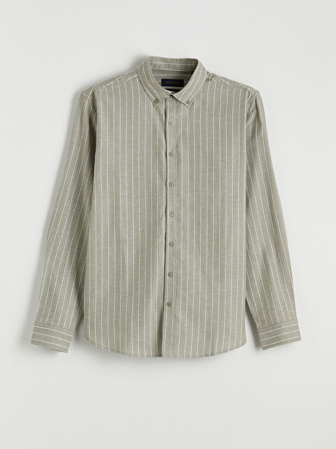 SOUTHBLUE Striped Long Sleeve Regular Fit Men's Shirt - W60961Z8-19R