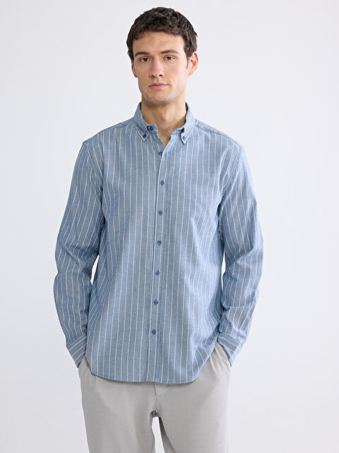 SOUTHBLUE Раираната риза с обикновена кройка - W60961Z8-RFH