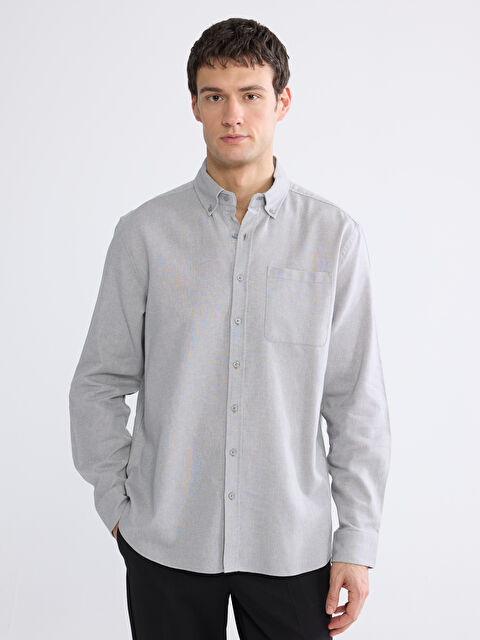 SOUTHBLUE Men's Regular Fit Gabardine Shirt - W60962Z8-12B