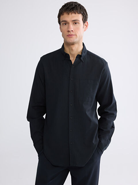 SOUTHBLUE კაცის რეგულარული ზომის გაბარდინის პერანგი - W60962Z8-CVL