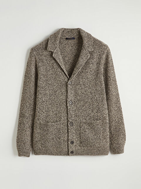 SOUTHBLUE Standart Kalıp Ceket Yaka Erkek Triko Hırka - W62156Z8-1KM