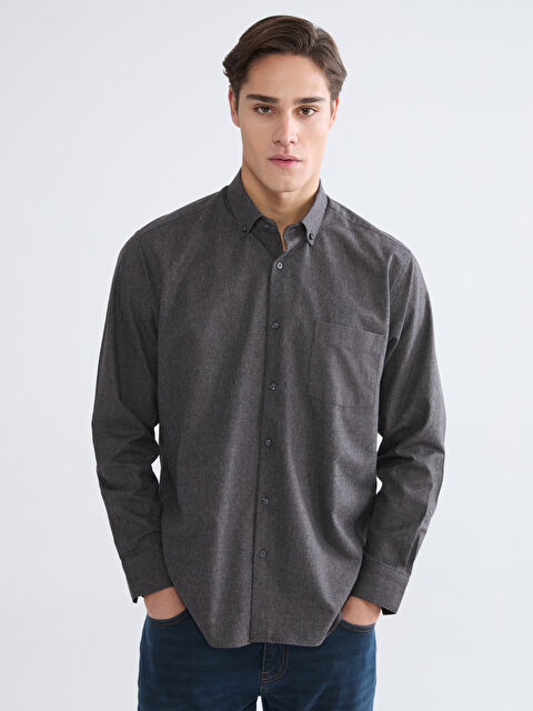 LCWAIKIKI Classic Regular Fit Gabardin Erkek Gömlek - W62303Z8-D2N