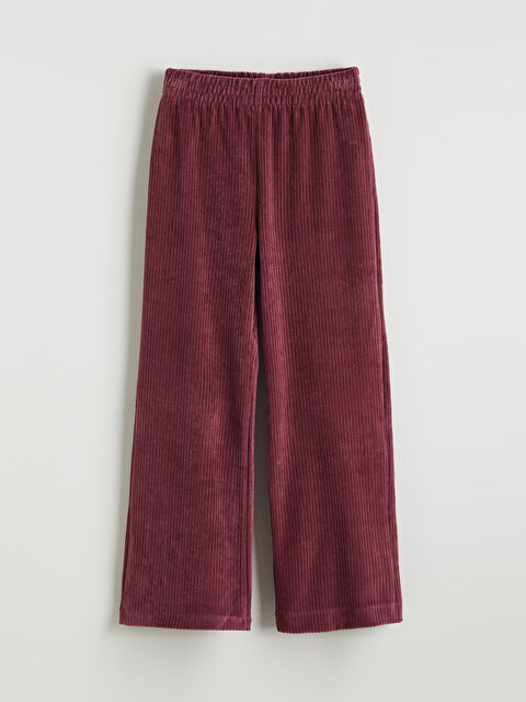 LCW Kids Beli Lastikli Kadife Kız Çocuk Eşofman Altı - W63121Z4-YNM