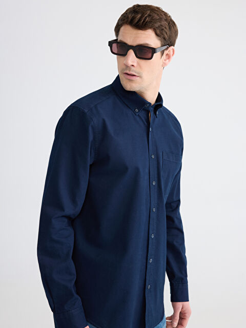 LCWAIKIKI Classic Regular Fit Erkek Gabardin Gömlek - W63173Z8-RFH