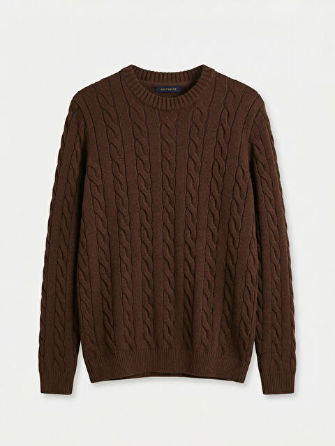 SOUTHBLUE Bisiklet Yaka Desenli Erkek Triko Kazak - W63369Z8-JX1