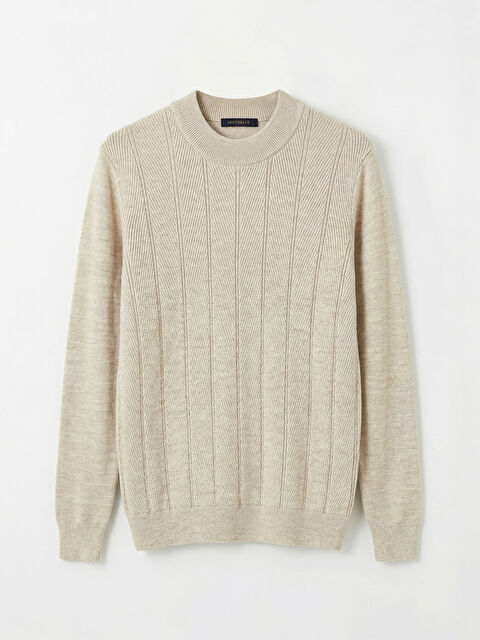 SOUTHBLUE Bisiklet Yaka Desenli Erkek Triko Kazak - W63845Z8-D2Y