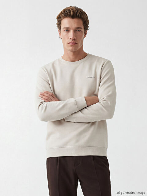 SOUTHBLUE Biaiklet Yaka Erkek Sweatshirt - W64880Z8-ZLC