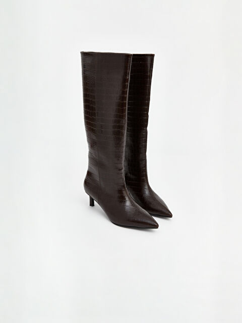 LCW STEPS Kroko Desenli Kadın Çizme - W65071Z8-RKQ