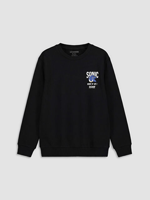 LCW Kids Baskılı Erkek Çocuk Kalın Sweatshirt
