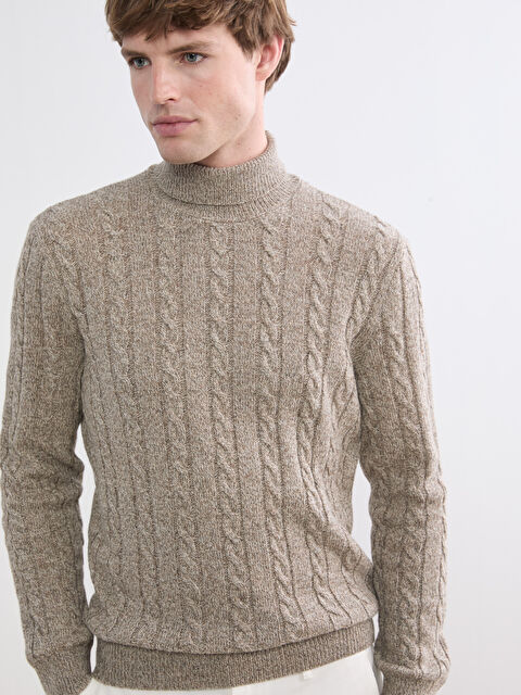 SOUTHBLUE Regular Fit Saç Örgülü Triko Erkek Kazak - W65216Z8-L8Q