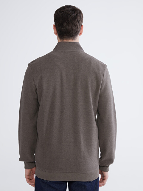 LCWAIKIKI Classic Mock Neck Men's Zip-Up Sweatshirt - W65985Z8-L8R