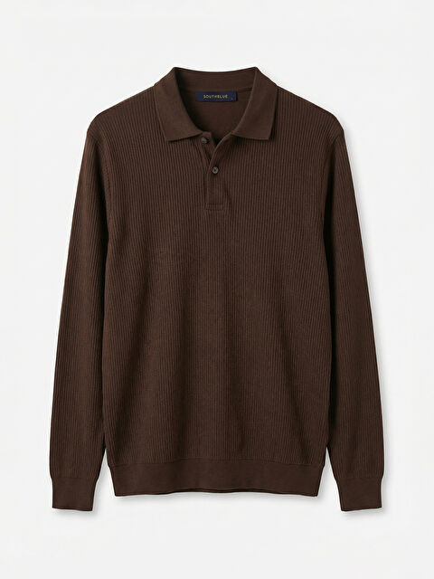 SOUTHBLUE Polo Yaka Erkek Sweatshirt - W66493Z8-YKY