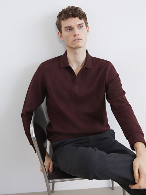 SOUTHBLUE Polo Yaka Erkek Sweatshirt - W66493Z8-2BV