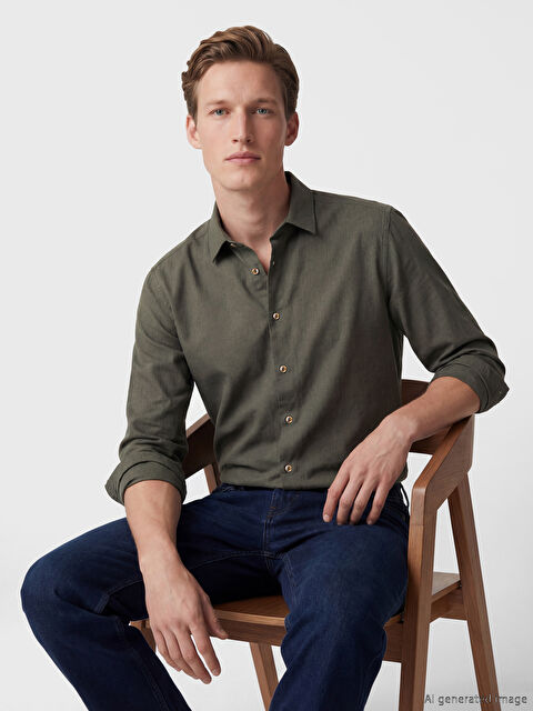 SOUTHBLUE Regular Fit Gabardin Erkek Gömlek