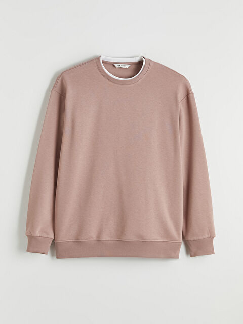 LCW Vision Bisiklet Yaka Erkek Sweatshirt - W66906Z8-GMU