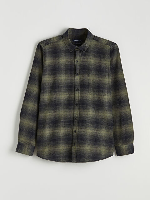 LCWAIKIKI Classic Regular Fit Uzun Kollu Kareli Erkek Gömlek - W67017Z8-LMU