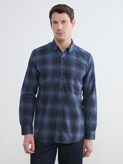 LCWAIKIKI Classic Regular Fit Yün Karışımlı Erkek Gömlek - W67017Z8-LN6