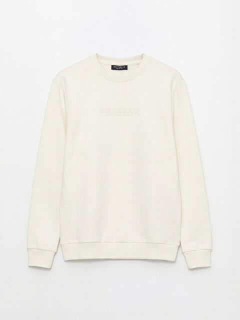 SOUTHBLUE Bisiklet Yaka Nakışlı Erkek Sweatshirt - W67376Z8-R9J